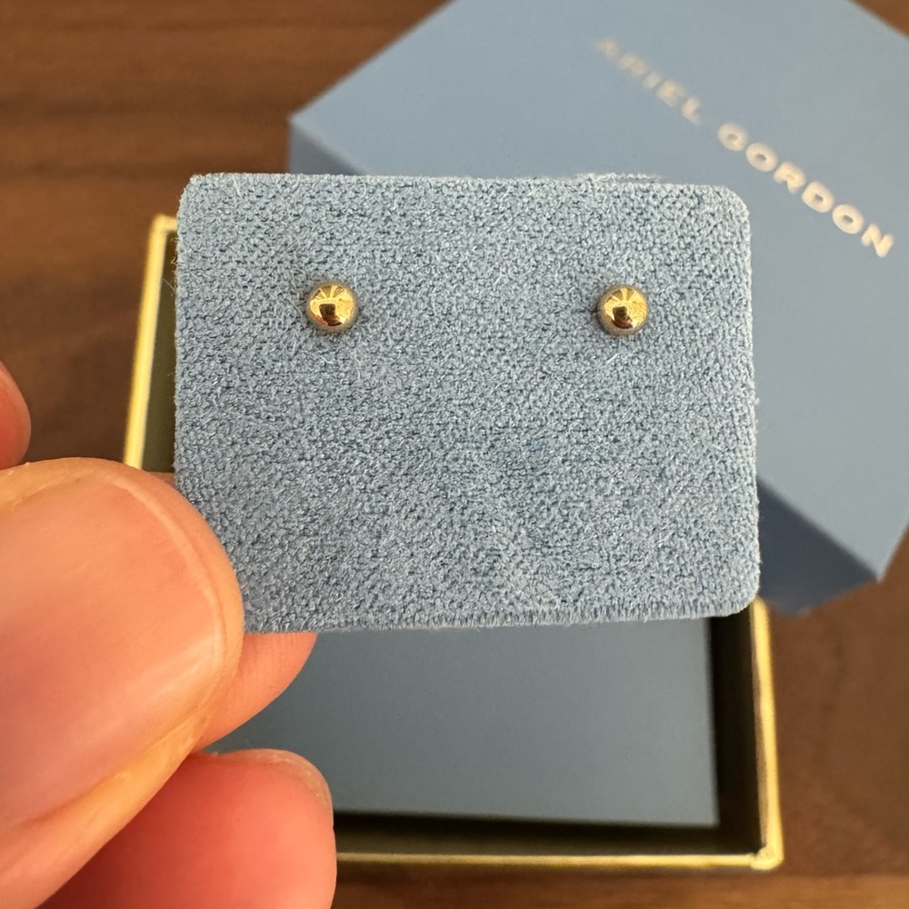 14k Gold Stud Earrings by Ariel Gordon